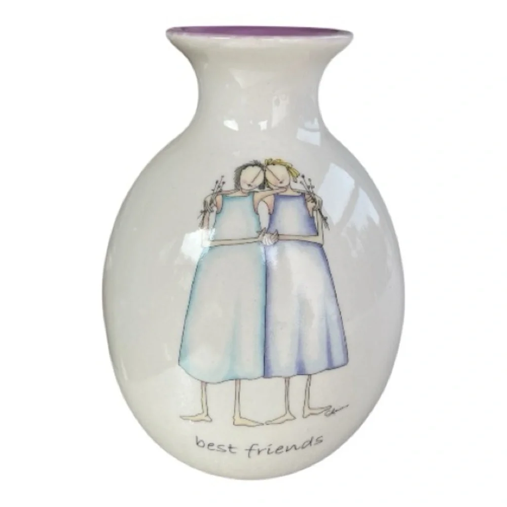 Demdaco “most sincerely “ best friends bud vase